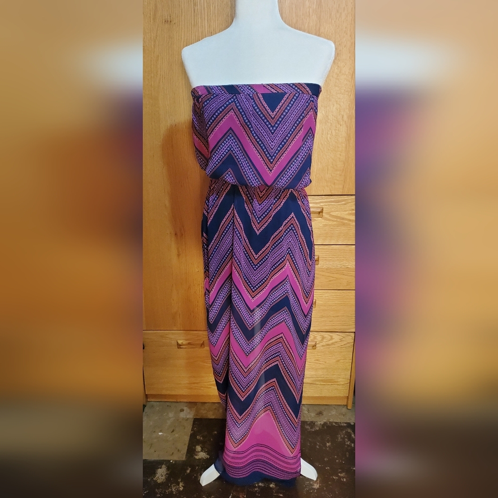 Strapless Vibrant Maxi Dress